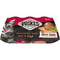 Voskes Jelly Cups tonijn met garnalen kattensnack (6x25 g) 12 verpakkingen (72 x 25 g)