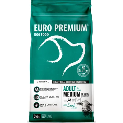 4x Euro-Premium Adult Medium Lam - Rijst 3 kg