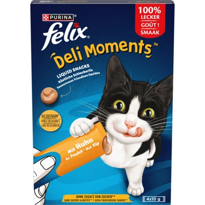 Felix Deli Moments Liquid Kattensnack Kip 4 x 10 gr