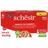 Schesir Kattenvoer Tonijn - Garnaal 6 x 50 gr