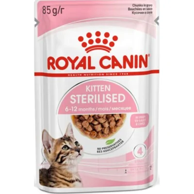 48x Royal Canin Kitten Sterilised Gravy Kattenvoer Nat 85 gr