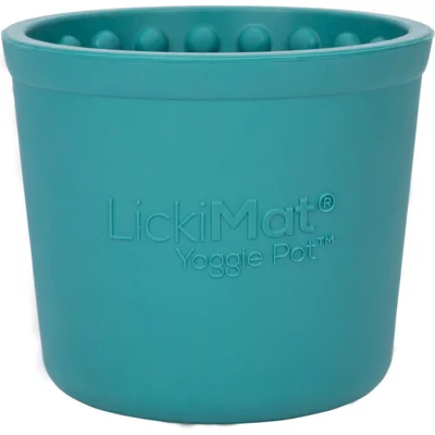 Lickimat Yoggie Pot Hond Turquoise 8 cm