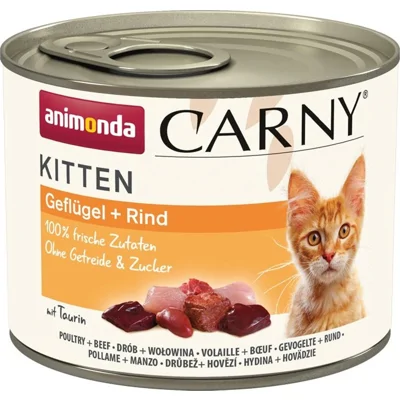 Animonda Carny Kitten- Rund met Gevogelte - 12 x 200 g