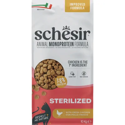 Schesir Monoproteïne Promo Kattenvoer Droog Sterilized Kip 10 kg
