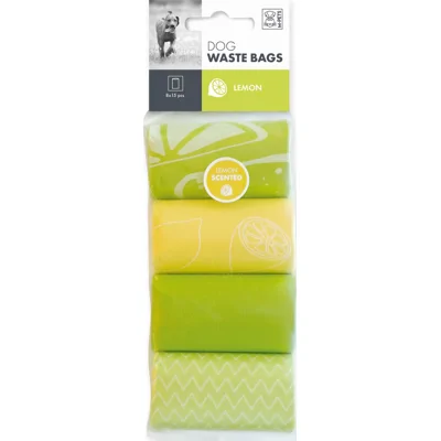 M-Pets dog waste bags lemon - 8 x 15 stuks