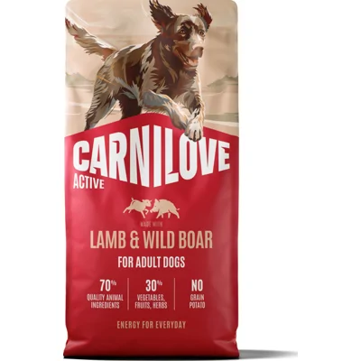 Carnilove Active Adult All Breeds lam met wild zwijn hondenvoer 12 kg