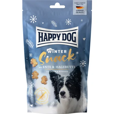 Happy Dog Wintersnack 2026 - Eend & Rozenbottel - 100 g