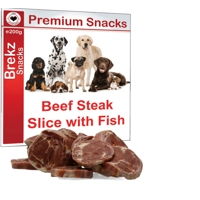 Brekz Premium Beef Steak slice with fish 200 gram 12 x 200 g