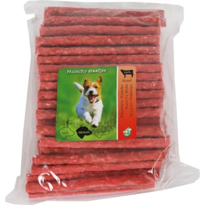Munchy rood buffelhuid hondensnack 2 x 100 staafjes