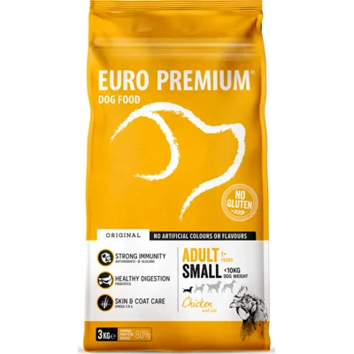 4x Euro-Premium Adult Small Kip - Rijst 3 kg