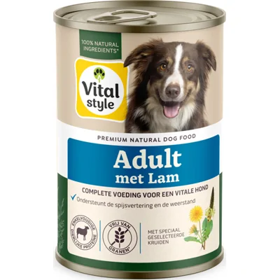 6x Vitalstyle Hondenvoer Bik Lam 400 gr