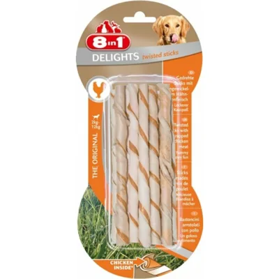 8in1 Delights Twisted Sticks Kip 10 stuks