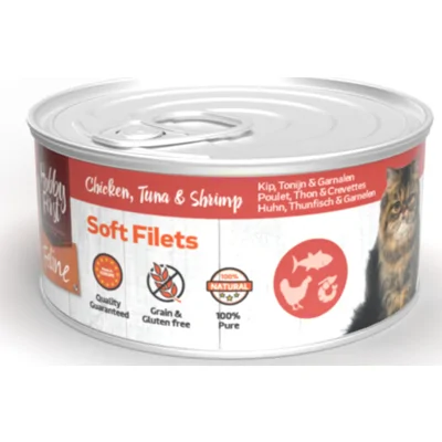 HobbyFirst Feline Blik Zachte Filets Kip&Tonijn&Garnalen 70 gr