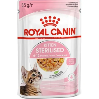 48x Royal Canin Kitten Sterilised Jelly Kattenvoer Nat 85 gr
