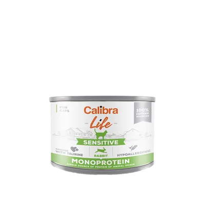 Calibra Cat Life Sensitive Natvoer - Konijn - 6 x 200 g