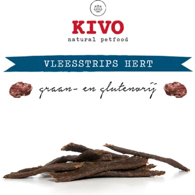 Kivo Vleesstrips Hert - 200 g