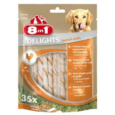 8in1 Delights Twisted Sticks Kip 35 stuks