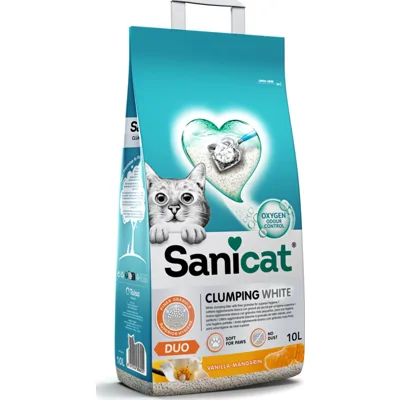 Sanicat Clumping White Duo Vanilla&Mandarin 10 liter
