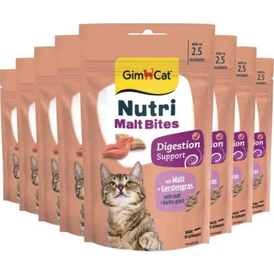 8x GimCat Kattensnack Nutri Malt Bites 40 gr