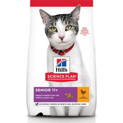 6x Hill's Science Plan Kattenvoer Senior 11+ Kip 1,5 kg