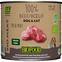 BF Petfood Biofood Organic 100% rundvlees natvoer hond & kat (200 g) 12 x 200 g