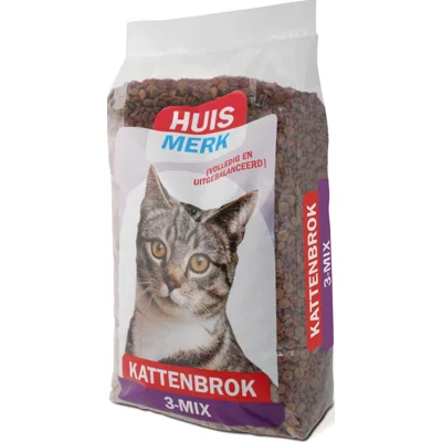 Huismerk Kattenbrok 3-Mix kattenvoer 10 kg