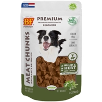 12x BF Petfood Meat Chunks Rund - Hert 200 gr