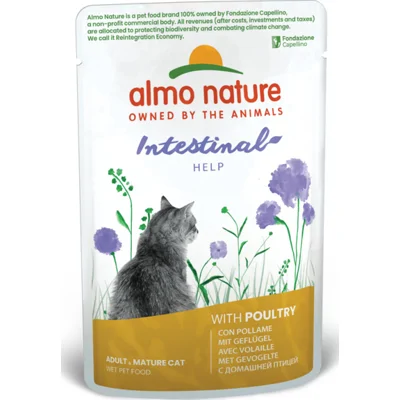 60x Almo Nature Sensitive Kattenvoer Nat Gevogelte 70 gr