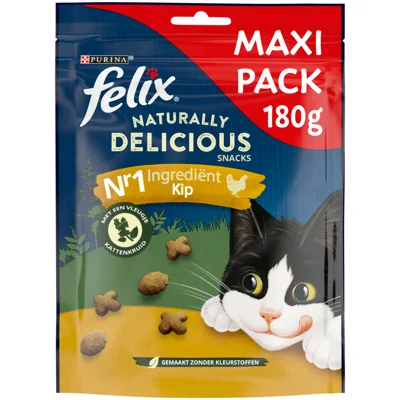 6x Felix Naturally Delicious Maxipack Kip 180 gr