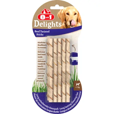 8in1 Delights Twisted Sticks Rund 10 stuks