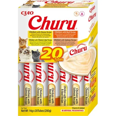 Ciao Churu Kattensnack Multipack Chicken&Beef 20 x 14 gr