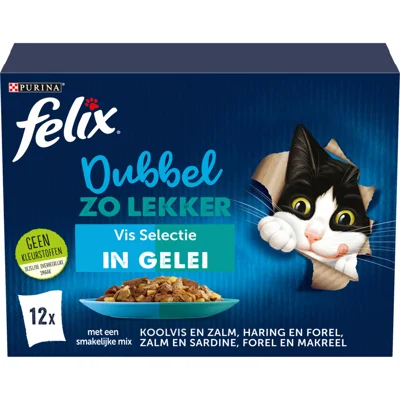 Felix Dubbel Zo Lekker Vis Selectie in Gelei 12 x 85 gr