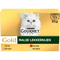 Gourmet Gold Blik Malse Lekkernijen Multipack 12 x 85 gr