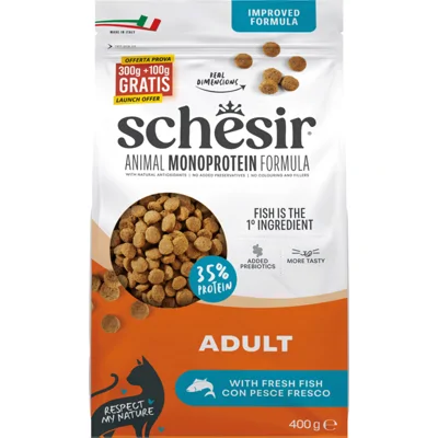 Schesir Monoproteïne Promo Kattenvoer Droog Vis 400 gr