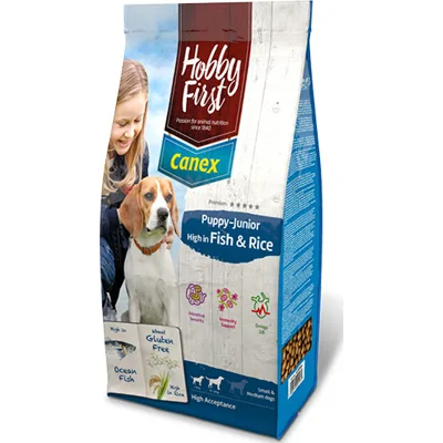 HobbyFirst Canex Puppy / Junior High in Vis & Rijst Hond 12 kg