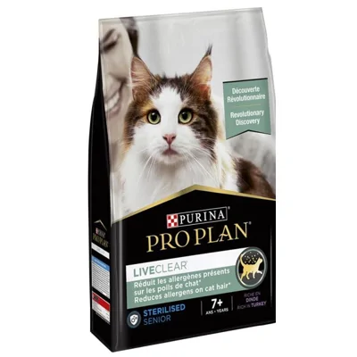 Purina Pro Plan liveclear sterilised kalkoen 7+ kat 1,4kg