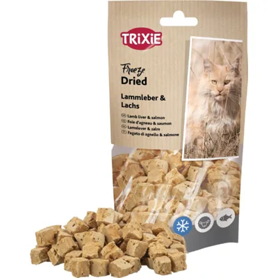 Trixie Freeze Dried Lamslever & Zalm kattensnacks 25 gram
