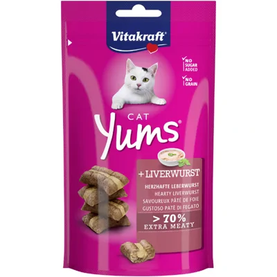 Vitakraft Cat Yums met lever kattensnack (40g) 2 verpakkingen