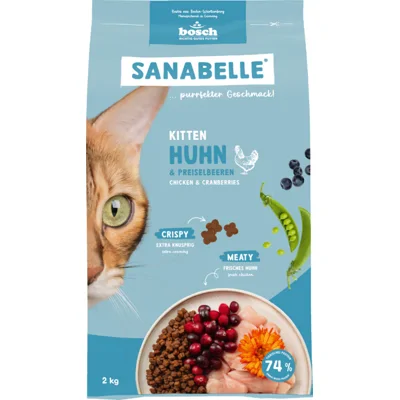 Sanabelle Kitten met kip en cranberries kattenvoer 2 kg
