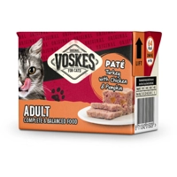 24x Voskes Kattenvoer Nat Paté Adult Kalkoen met Kip&Pompoen 85 gr