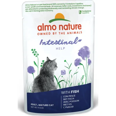 60x Almo Nature Sensitive Kattenvoer Nat Vis 70 gr