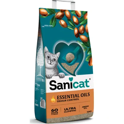 Sanicat Essential Oils Ultra Cream Kattenbakvulling Argan Oil 10 kg