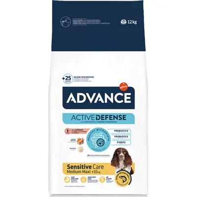 Advance Sensitive Medium Maxi met zalm en rijst hondenvoer 12 kg