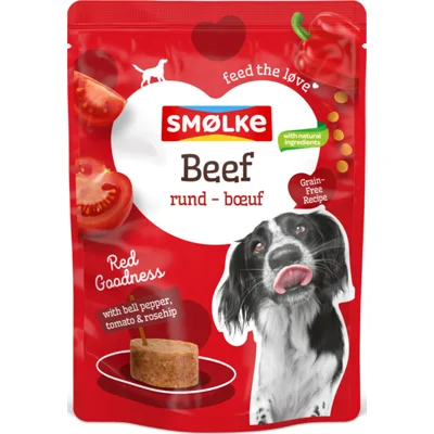 8x Smolke Hondenvoer Nat Beef Red Goodness 300 gr