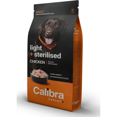 Calibra Expert+ Hondenvoer Light & Sterilised Kip 2 kg