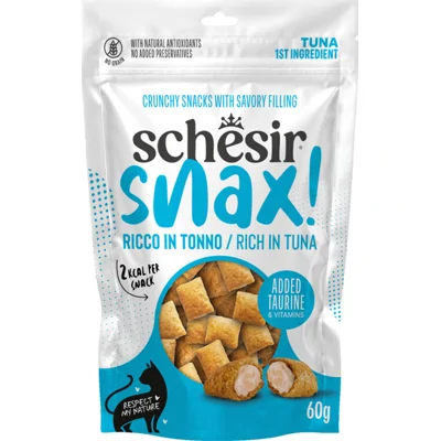 8x Schesir Snax! Kat Tonijn 60 gr