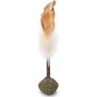 Beeztees catnip bal + Matatabi met veren kattenspeelgoed 16cm
