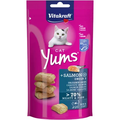 Vitakraft Cat Yums met zalmsmaak kattensnack (40 g) 2 verpakkingen