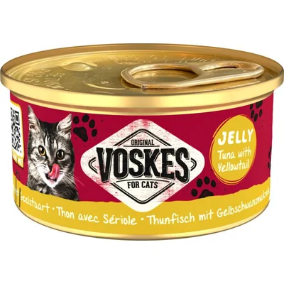 Voskes Jelly tonijn met geelstaart natvoer kat (24x85 g) 1 tray (24 x 85 g)