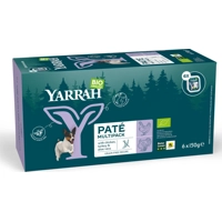 4x Yarrah Bio Hondenvoer Multipack Paté Graanvrij Kip&Kalkoen 6 x 150 gr